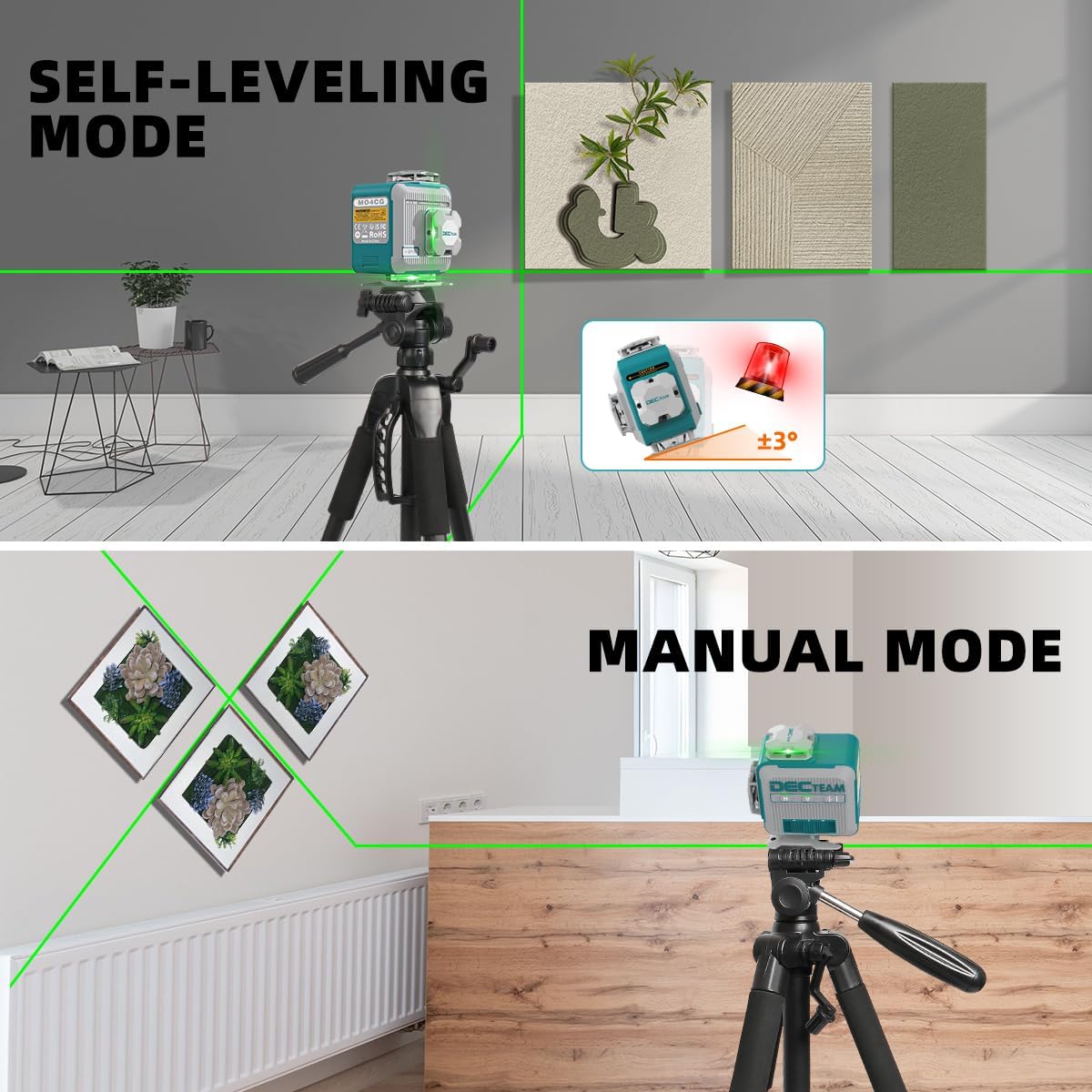 Poziomica laserowa Decteam 4D  – Laser Level 16 Lines 4D Green recenzja i cena