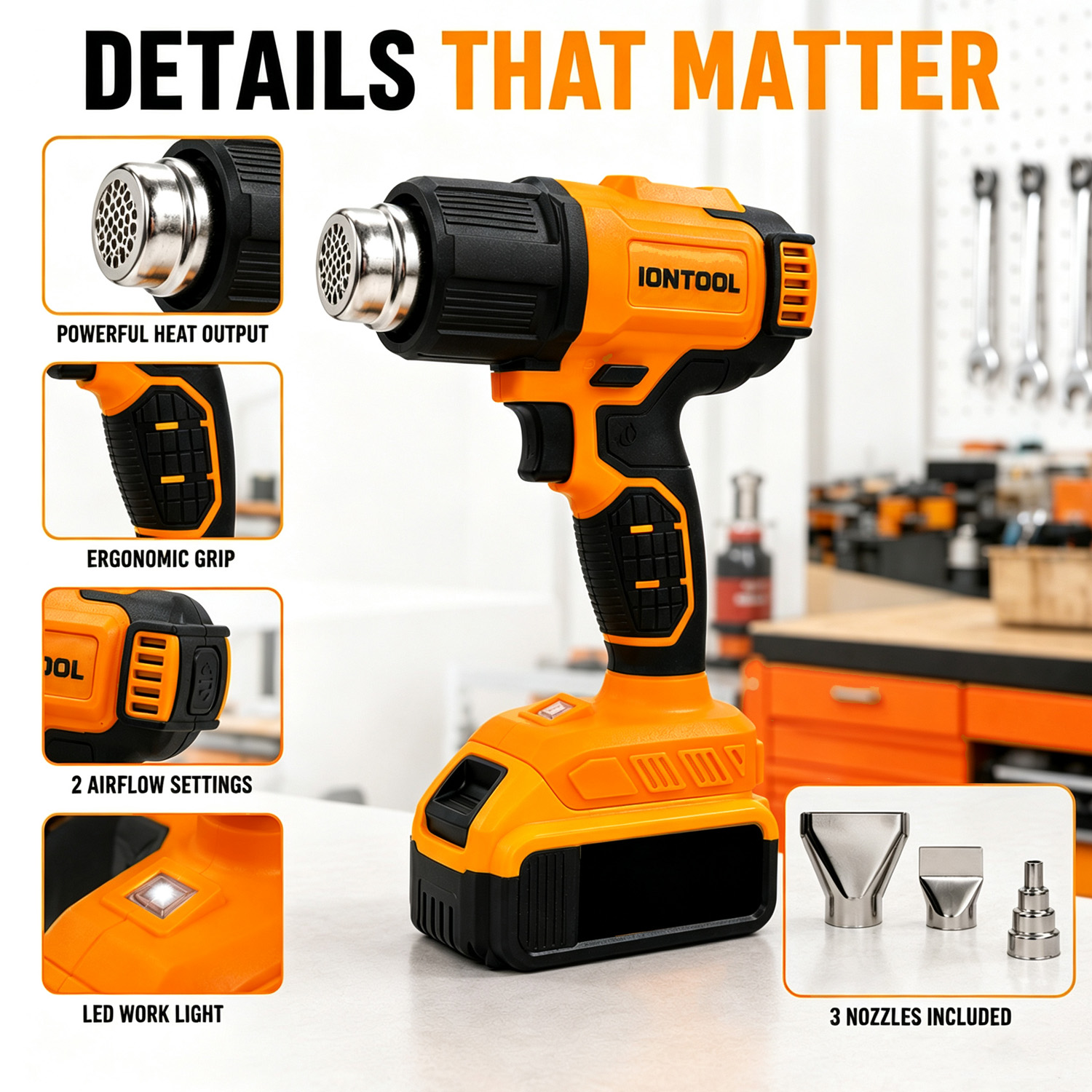 Bezprzewodowa opalarka IONTOOL – Cordless Heat Gun For Shrink Tubing recenzja i cena